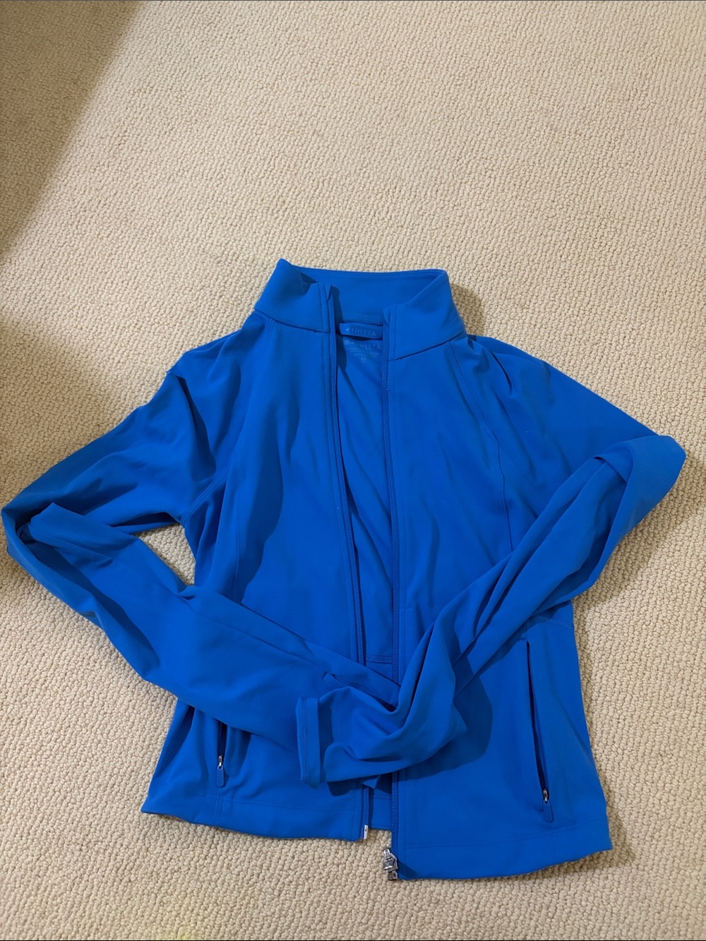 NWOT Athleta Women’s Electric Blue Lightweight Zip Jacket